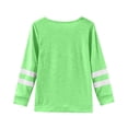 thumbnail image 3 of T-Shirts pour Enfants pour Enfants Vert Pâle Chandail à Manches Longues T-Shirts à Col Rond pour Filles Hauts d'Automne T-Shirts Coton Chandail pour Fille Mode Filles 5-6 Ans, 3 of 4
