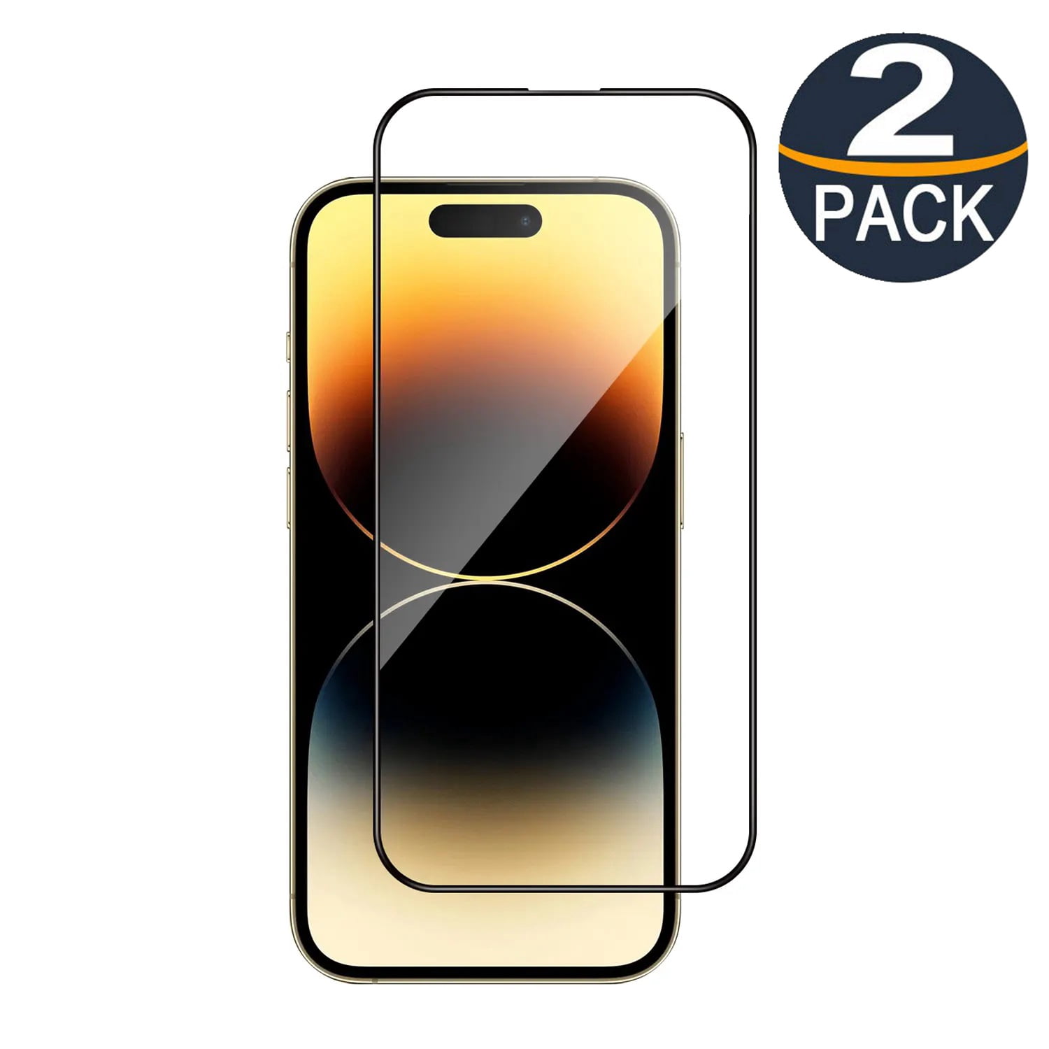 2 Packs [PST] iPhone 15 Plus / 16 Plus Screen Protector, Full Coverage Tempered Glass Screen Protector with Case Friendly & Bubble Free