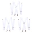 thumbnail image 4 of Decodeary Bretelles en Forme de X Sangle Élastique Ceinture Clip Blanc 3Ensemble, 4 of 6