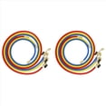 thumbnail image 1 of 2pcs 1.6M Refrigerant A/C Charging Hoses with Ball Valves HVAC 1/4In SAE for R134A R12 Coolant Adding and Air Condition, 1 of 8