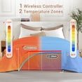 thumbnail image 4 of Fast Heating King Size Electric Blanket - Waffle Weave, Dual-Sided Sherpa, 6 Heat Levels, 1-10H Timer, Machine Washable, Wireless LCD Controller, ETL Certified, White, 90x100 Inches, 4 of 8
