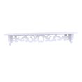 thumbnail image 4 of HURRISE New White Shabby Chic Filigree Style Shelves Cut Out Design Wall Shelf Home -US, 4 of 9