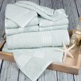 thumbnail image 5 of Lavish Home Rio 8-Piece Egyptian Cotton Towel Set, Seafoam, 5 of 5