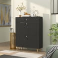 thumbnail image 2 of HOMCOM Armoire de Rangement pour Chaussures avec 2 Tiroirs Basculants pour 12 Paires de Chaussures, Noir, 2 of 10