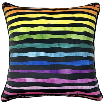 hometrends Rainbow Stripes Decorative Pillow