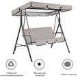 thumbnail image 2 of Durable Swing Set Fabric Garden Swing Waterproof Canopy Replacement Simple Installation Uv-proof Outdoor Patio Swing Sun Shade Seat Cover Set, 2 of 8