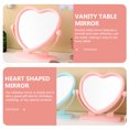 thumbnail image 3 of MasteelfCA Heart Shaped Tabletop Mirror Table Desk Vanity Makeup Mirror Portable Double-sided Mirror, 3 of 9