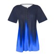 thumbnail image 3 of Chemisiers à Manches Courtes pour Femmes Mode Décontractée Imprimé Col Rond Ample T-Shirt à Manches Courtes Haut Blouse Chandail Femmes Hauts à Manches Courtes Femmes Blouse à Manches Courtes, 3 of 5