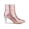 thumbnail image 3 of Unique Bargains Bottines à Paillettes à Talon Bloc Transparent pour Femmes, 3 of 8