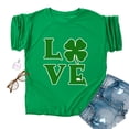 thumbnail image 4 of TopLLC St. Patrick's Day Patricks Day Chemises pour Femmes Hauts de Sarrau St Patricks Day Mode pour Dames St. Imprimé Manches Courtes Col Rond Chemise Femme Décontractée Ample, 4 of 4