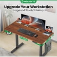 thumbnail image 3 of IMGadgets Standing Electric Adjustable Desk | 47'' x 24'' Large Workspace with 2 hooks | Ergonomic Sit-Stand Desk | Scratch-Resistant & Waterproof  | Height Adjustable Desk for Work and Home, 3 of 9