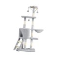thumbnail image 2 of DOLITY Cat Tree (133cm Tall) Multi Level Toy Training Cat for All Ages Cat Light Gray, 2 of 9