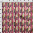 thumbnail image 4 of oneOone Georgette Viscose Crimson Red Fabric Floral Craft Projects Decor Fabric Printed By The Yard 42 Inch Wide, 4 of 5