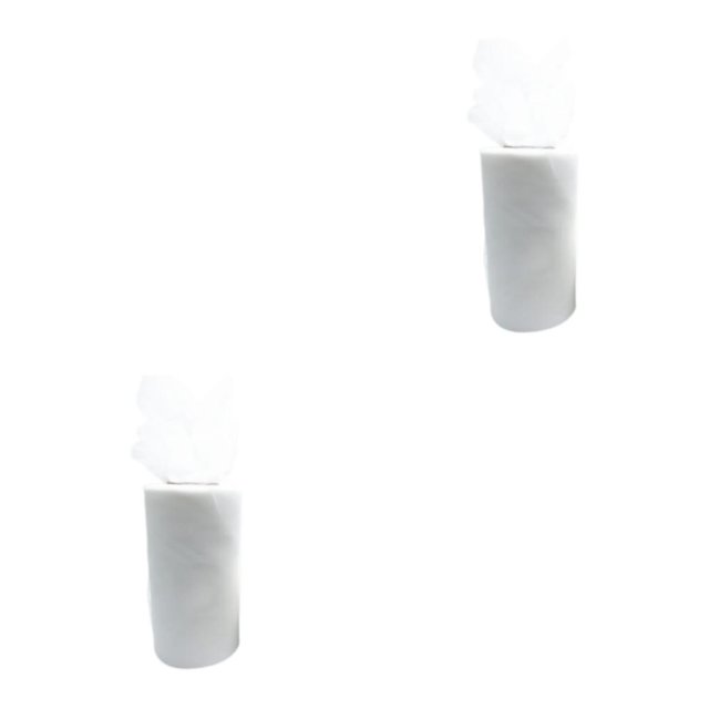 Wweixi White Roll Wrist Tulle Coil Durable And Reliable Wedding Essentials Easy To Ad Clean Roll Tulle white 2Set