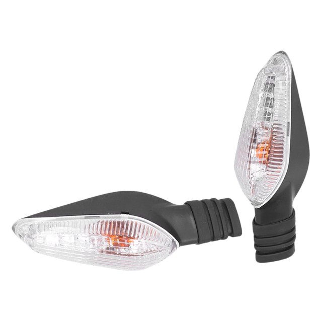 Turn Signal, Yellow Light Durable Low Power Consumption 2pcs 12V Turn Lamp For Motorbike Black Lens,Transparent Lens