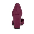 thumbnail image 4 of BLISSFUL STEP Women's Ankle Tie Block Heel Pointed Toe Dress Pumps, 4 of 7
