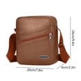 thumbnail image 3 of Aodebiao Multi-Purpose Waterproof Sling Bag - Leather Adjustable Strap for Men & Women, Outdoor Adventure Gear & Multi-Compartment Design (24x20cm), 3 of 6