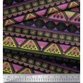 thumbnail image 2 of Soimoi Viscose Chiffon Fabric Aztec Geometric Print Fabric by The Yard 42 Inch Wide, 2 of 3