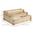thumbnail image 3 of Outsunny 3-Tier Wood Raised Garden Bed, Natural, 3 of 10
