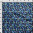 thumbnail image 4 of oneOone Viscose Tissu Bleu Robe Rétro Floral Tissu Imprimé Tissu par la Cour 42 Pouces de Large, 4 of 5