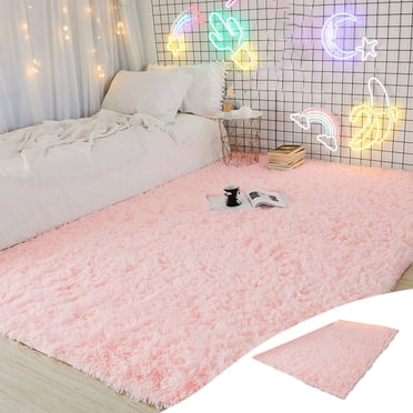 Usmixi Plush Area Rugs for Bedroom Turquoise Green, 63x23 Inches Rug, Shag Rugs for Living Room, Furry Carpet for Kids Girl Room, Plush Indoor Throw Rug For
