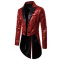 thumbnail image 3 of TheFound Complet pour Homme Paillettes Brillantes Col Rabattu Bal Queue-de-Pie Smoking, 3 of 6
