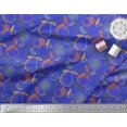 thumbnail image 3 of Soimoi Blue Silk Fabric Mix Fruits Decor Fabric Printed Yard 42 Inch Wide, 3 of 3