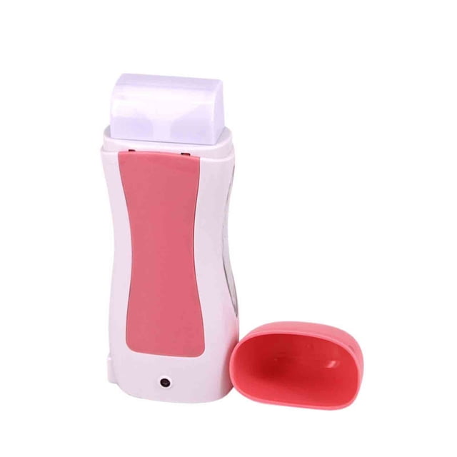 FSTDelivery Trousse de Cire à Bille avec Chauffe-Cire Portable, Présentant un design compact Blanc et Rose. Comprend une Cartouche de Cire Douce de 100 g et une machine Professionnelle d'Épilation Convenant aux Femmes et aux Hommes. l'Appareil a un Capuchon Amovible et des Réglages de Température Ajustables pour une Épilation Sûre et Efficace. Idéal pour les Soins Personnels et les Voyages.