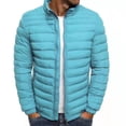 thumbnail image 4 of Mens Solid Color Jacket Cotton Padded Jacket Fashion Cotton Padded Jacket Mens Warm Cotton Padded Jacket, 4 of 9