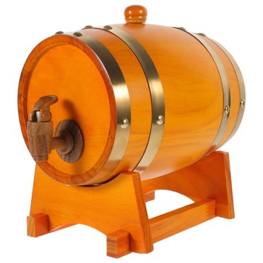 Shisuyan 1 set of Wooden Barrel Wood Red Wine Barrel Bar Wood Beer Aging Barrel Wood Wine Barrel 1.5L