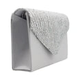 thumbnail image 4 of thinsony Women Envelope Bag Rectangular Hasp Rhinestone Stylish Fashionable Business Party Bridal Handbag Birthday Gift White, 4 of 9