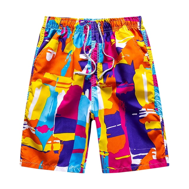 LSLJS Shorts Décontractés pour Hommes Style Vacances Impression Spéciale Impression Plage Séchage Rapide. Shorts pour Hommes