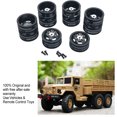 thumbnail image 2 of QualitChoice Aluminum Alloy Shock-proof Metal Wheel Rims For 1/16 WPL B16 OFF-Road RC Hop-ups Red, 2 of 6