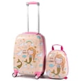 thumbnail image 1 of Gymax 2 PCS Kids Carry-on Luggage Set 12'' Backpack and 18'' Rolling Suitcase, 1 of 8
