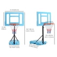 thumbnail image 4 of Soozier Portable Basketball Hoop System Stand for Pool Water Sport Game Play, 4 of 9