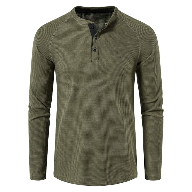 CEHVOM T-shirt Ample à Manches Longues pour Homme, Col Rond, Couleur Unie, Chandail de Base