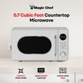 thumbnail image 2 of Magic Chef 0.7 Cubic Feet 700W Classic Retro Countertop Microwave, White, 2 of 9