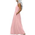 thumbnail image 4 of Kyusrd Robe Maxi pour Femmes Robe d'Été Débardeur Robe Sans Manches Robe Soleil Col en V Fluide Ligne A Longue avec Poche, 4 of 7