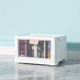 thumbnail image 1 of 1pc Large Capacity Transparent Storage Box With Wheels - Folding Trunk For Books,, 1 of 5