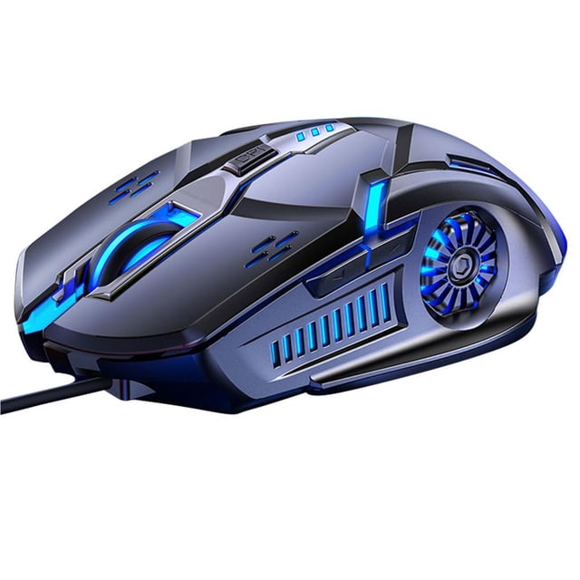 facefd Gaming Mouse 6D 3200DPI Adjustable Wired LED Computer Mice Silent Mouse for Laptop PC No.1
