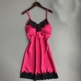 thumbnail image 5 of LSLJS Nuisette en Satin pour Femmes Dames Tenue de Nuit Nuisette Lingerie Aguichant avec Coussinets de Poitrine, Robe de Pyjama pour Femmes, 5 of 5