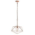 thumbnail image 1 of All The Rages LHP-3003-RG 16 in. Lalia Home 1 Light Modern Metal Wire Paragon Hanging Ceiling Pendant Fixture, Rose Gold, 1 of 2