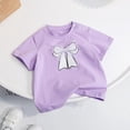 thumbnail image 2 of Vêtements Fille 6t Hiver Haut Floral Manches Longues T-Shirt Graphique Mignon Décontracté à Col Rond Manches Courtes pour Tout-Petit Fille Hauts, 2 of 3
