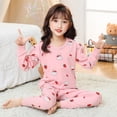 thumbnail image 3 of TZEWGL Pyjamas For Kid Cartoon Bunny Print Crewneck Long Sleeve Tops And Full Length Pants 2Pcs Set Homewear For Toddlers size 6-12M, 3 of 7