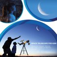 thumbnail image 3 of Graflsoa 90X High-Power Refractor Telescope for Beginners with 5x24 Finder Scope, Compass, and Tripod - Orange (Model F36050G), 3 of 6