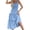 Blue, variant on Timegard Sundresses for Women Sleeveless Ruffle Square Neck Solid Color Summer Beach Casual Dress Smocked