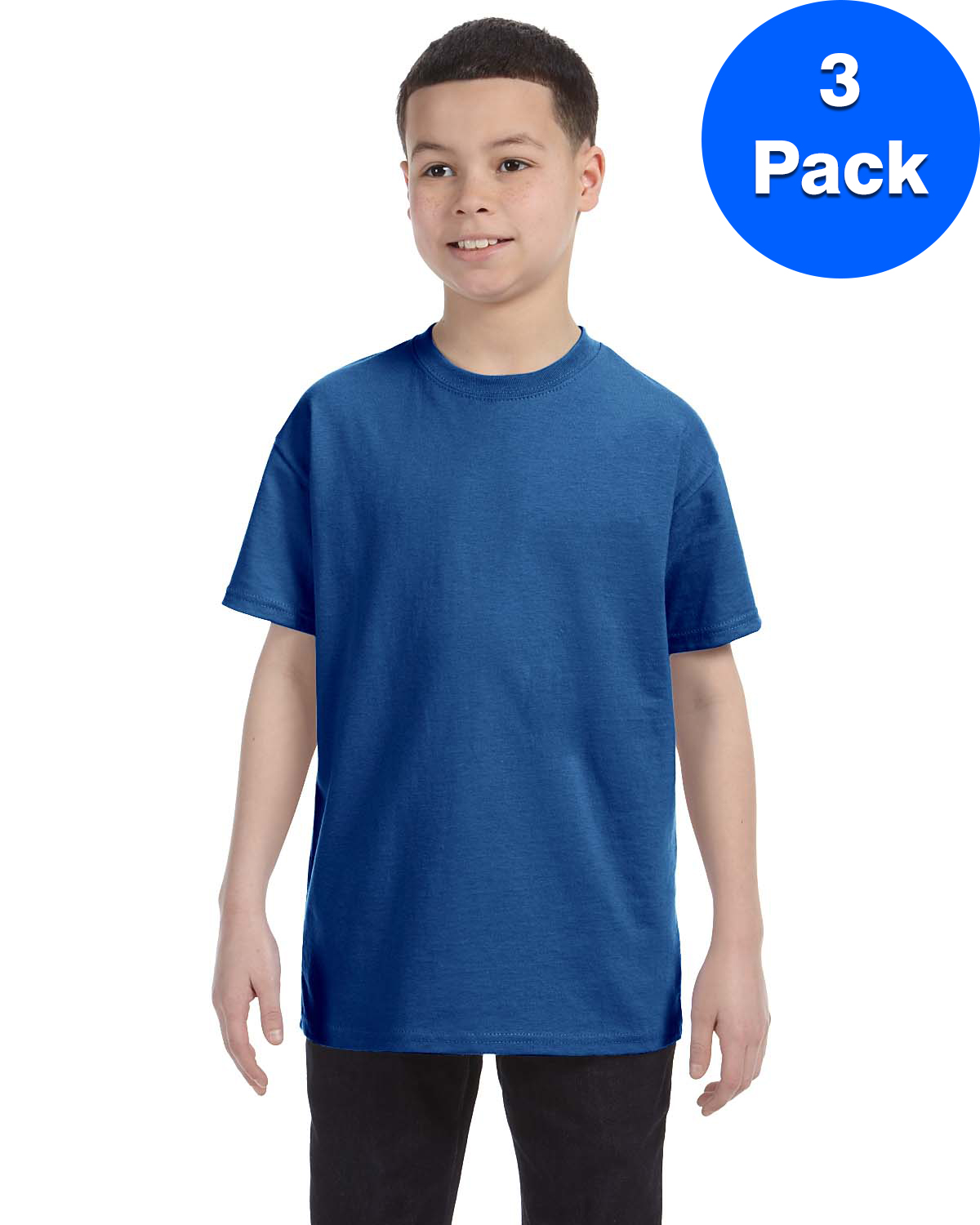 Hanes T-Shirt Jeunesse Authentic-T - 54500 (Lot de 3)