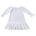 thumbnail image 1 of Kids Baby Girl Princess Party Cotton Dress Long Sleeve Ruffle Nightgown, 1 of 5