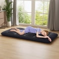 thumbnail image 4 of Costway Matelas Futon Double Japonais pour Sol, Coussin de Couchage, Housse Lavable, Sac de Transport, Noir, 4 of 10