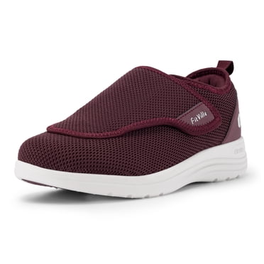 FitVille Women's Wide Walking Shoes for Swollen Foot Seamless Cushioned Diabetic Shoes